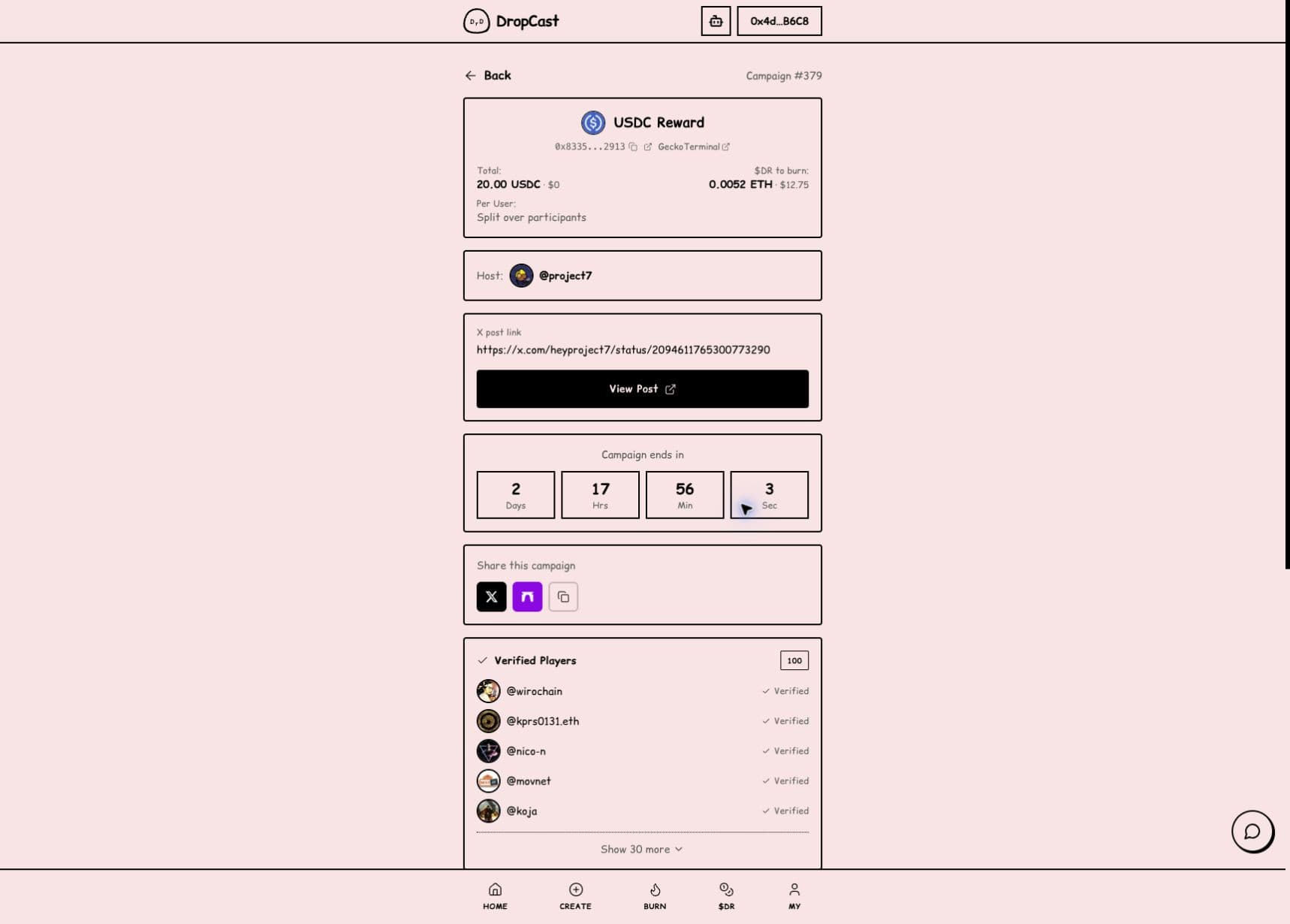 DropCast screen 2
