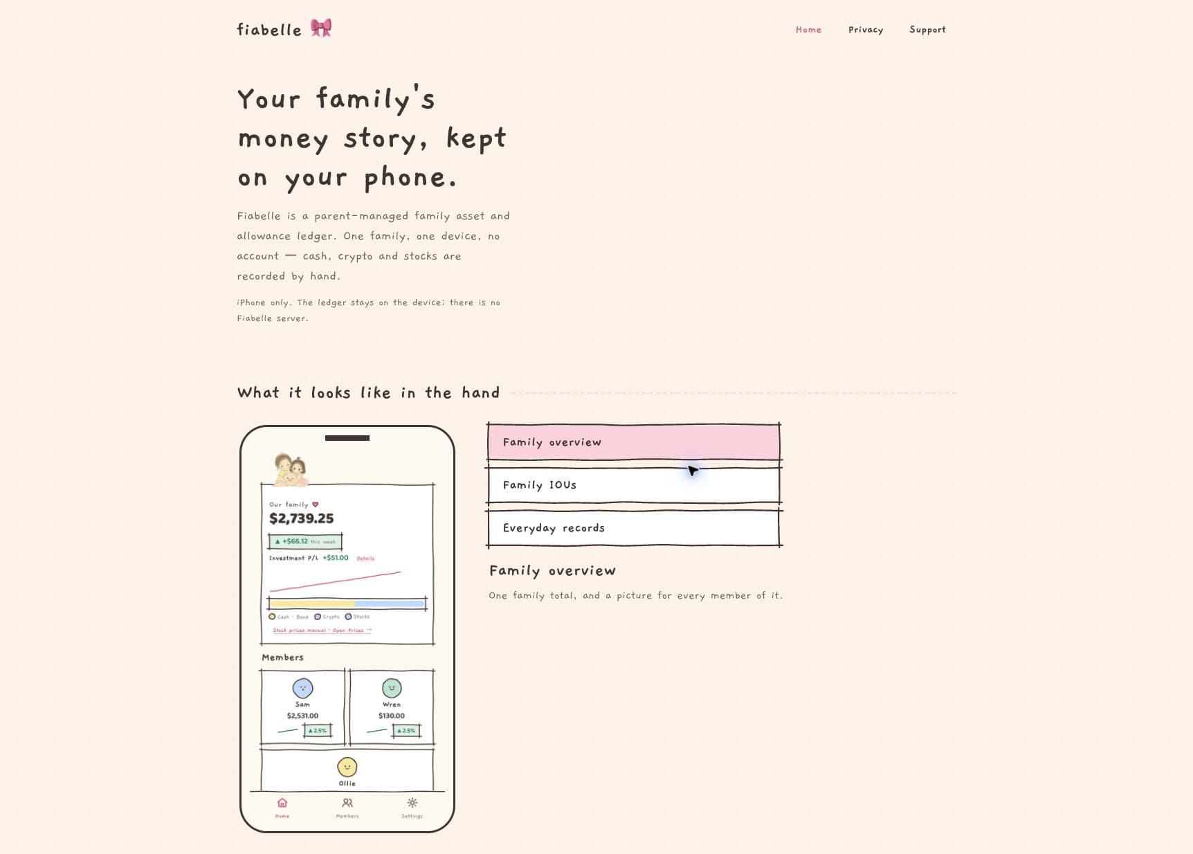 Fiabelle product screen 1
