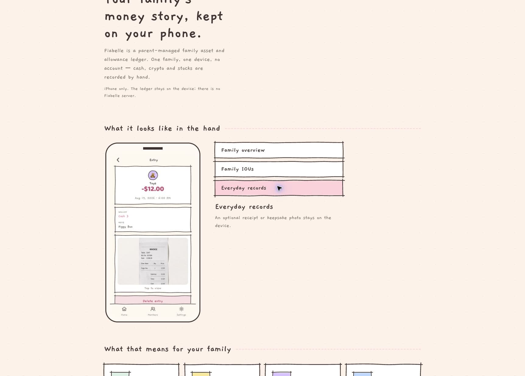 Fiabelle screen 3