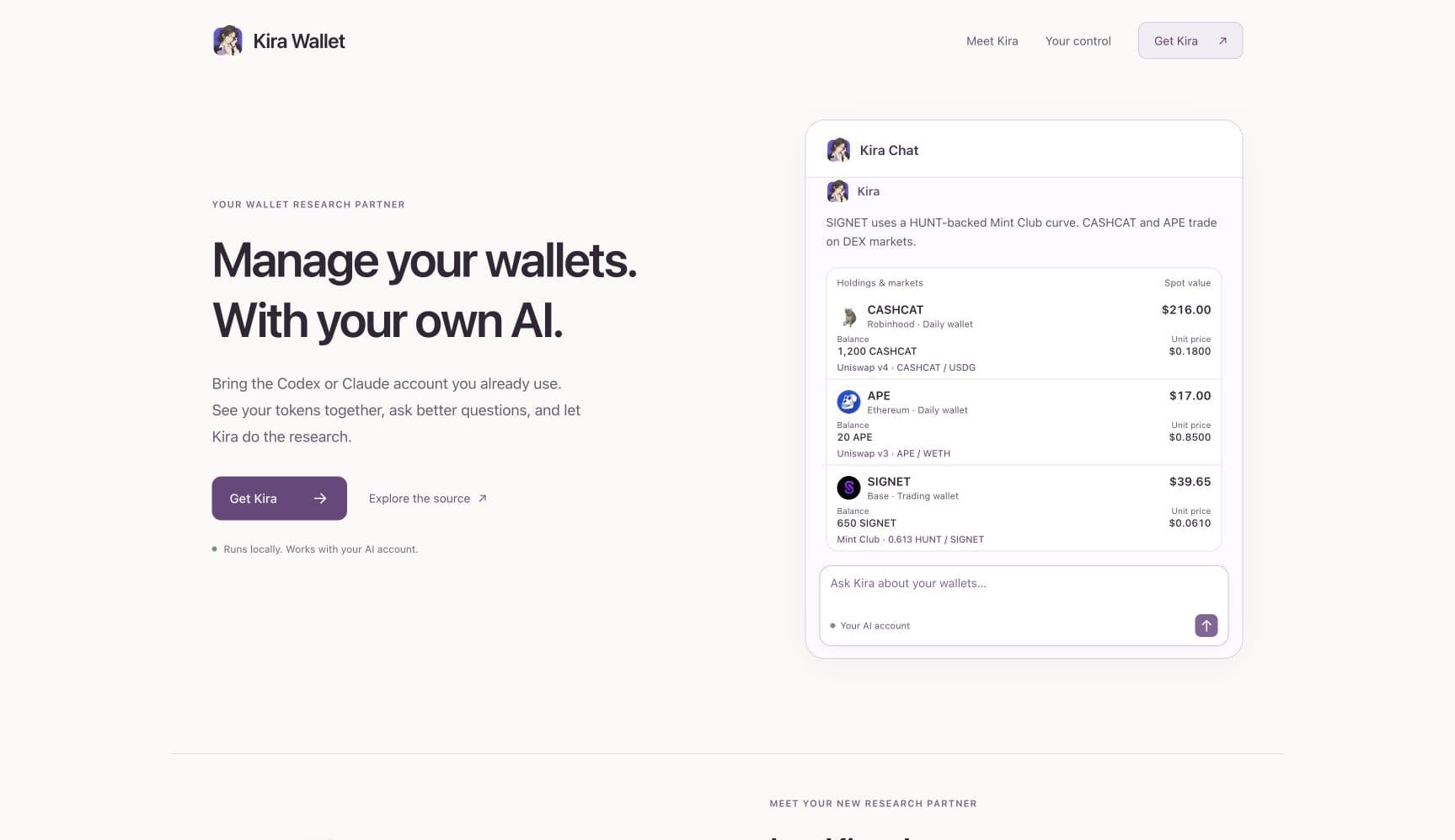 Kira Wallet screen 3