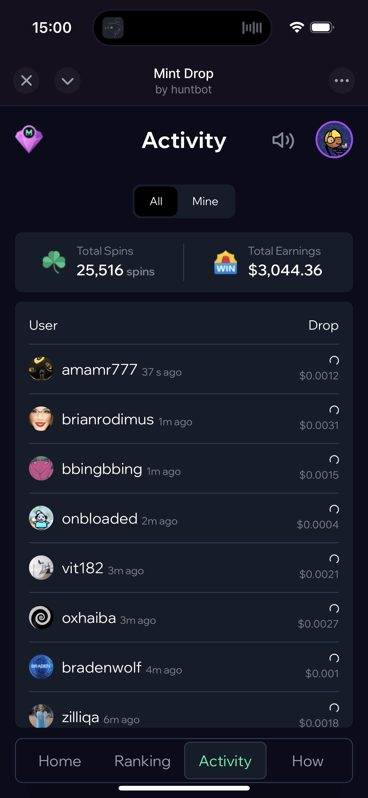 MintDrop screen 2