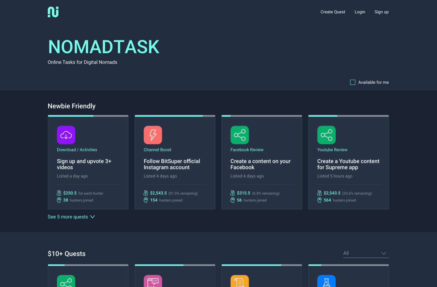 Nomadtask product screen 1
