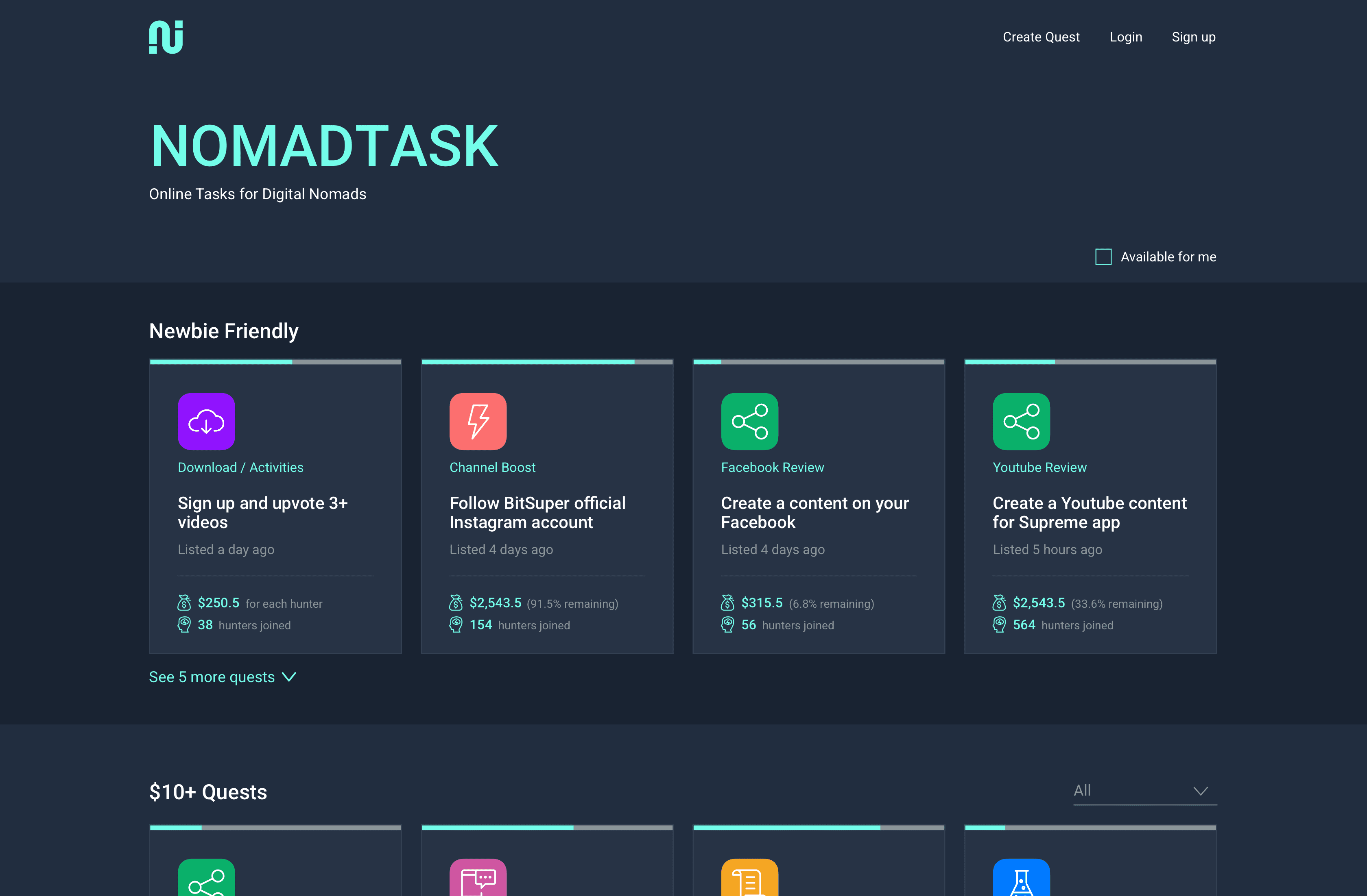 Nomadtask screen 2